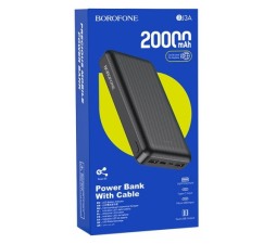 Slika izdelka: Borofone prenosna baterija BJ3A powerbank 20000 mAh 2x USB črn