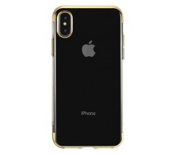 Slika izdelka: Elegance tanek silikonski ovitek za iPhone SE 2020 / 7 / 8 - prozoren z zlatim robom