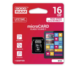 Slika izdelka: Goodram SPOMINSKA KARTICA 16GB micro SD 2v1 60MB/s