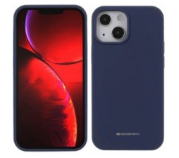 Slika 2 izdelka: Goospery Soft Feeling silikonski ovitek za iPhone 13 6.1 - temno moder