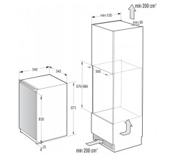 Slika 2 izdelka: Gorenje Vgradni integriran hladilnik - RI4122E1