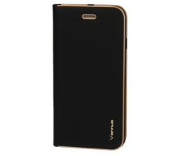 Slika izdelka: Havana Premium preklopna torbica Samsung Galaxy S23 5G - črna z zlatim robom