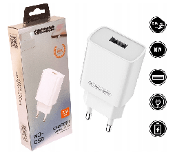 Slika izdelka: Jellico adapter C58 hišni polnilec 2,1A Quick Charge 10W vhod USB A - Original (EU Blister) bel
