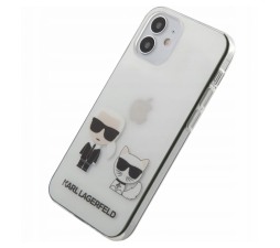 Slika izdelka: Originalen KARL LAGERFELD ovitek iPhone 12 mini - Karl and Choupette - prozorna trda zaščita - KLHCP12SCKTR
