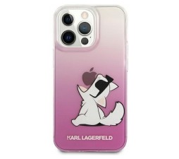 Slika izdelka: Originalen KARL LAGERFELD ovitek iPhone 13 Pro - Choupette Fun - prozorno pink zaščita - KLHCP13LCFNRCPI