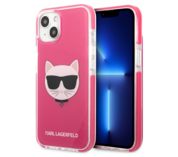 Slika izdelka: Originalen KARL LAGERFELD ovitek iPhone 13 6.1  - Choupetts head -pink silikonska zaščita - KLHCP13MTPECPI