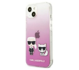 Slika 2 izdelka: Originalen KARL LAGERFELD ovitek iPhone 13 Mini - Full Body - prozorno pink zaščita - KLHCP13SCKTRP