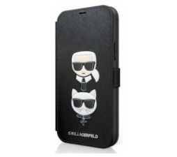 Slika 2 izdelka: Originalen KARL LAGERFELD ovitek iPhone 12 Pro Max - Karls head - knjiga črna - KLFLBKP12LSAKICKCBK