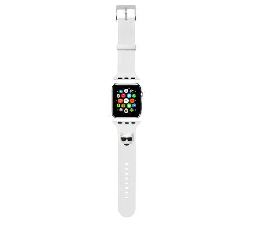 Slika izdelka: Karl Lagerfeld silikonski pašček za uro za Apple Watch 42 / 44 / 45 mm - Choupettes Head - bel - KLAWLSLCW