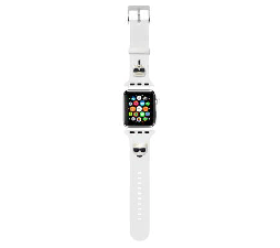 Slika izdelka: Karl Lagerfeld silikonski pašček za uro za Apple Watch 38 / 40 mm - Heads - bel - KLAWMSLCKW
