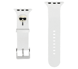 Slika izdelka: Karl Lagerfeld  silikonski pašček za uro za Apple Watch 38 / 40 mm - Karls Head - bel - KLAWMSLKW