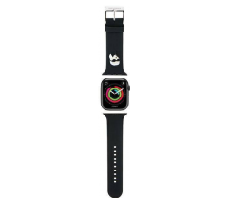 Slika izdelka: Karl Lagerfeld silikonski pašček za uro za Apple Watch 42 / 44 / 45 / 49 mm - Karls Head - črn - KLAWLSLKP
