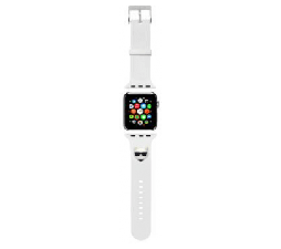 Slika 2 izdelka: Karl Lagerfeld silikonski pašček za uro za Apple Watch 42 / 44 / 45 mm - Choupettes Head - bel - KLAWLSLCW