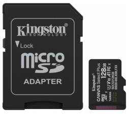 Slika izdelka: Kingston Canvas Select Plus SPOMINSKA KARTICA 128GB 4K MicroSD za adapterjem 150MB/s