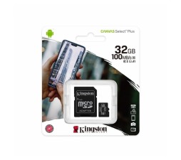 Slika izdelka: Kingston SPOMINSKA KARTICA 32 GB micro SD (2v1 MICRO-SDHC ) 100 MB / s