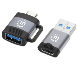 Slika izdelka: Manhattan Adapter USB-C na USB-A & USB-A na USB C