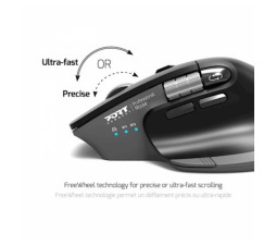 Slika 2 izdelka: Miška PORT ULTIMATE WL+BT, USB-A / C, polnilna
