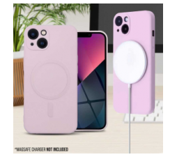 Slika 2 izdelka: Onasi silikonski ovitek MagSafe za iPhone 14 Pro - mat roza