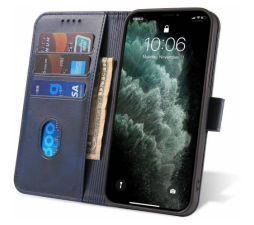 Slika izdelka: Onasi Wallet denarnica usnjena preklopna torbica Xiaomi 12T / 12T Pro - modra