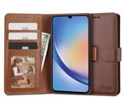 Slika izdelka: Onasi Wallet denarnica usnjena preklopna torbica Samsung Galaxy A55 - rjava