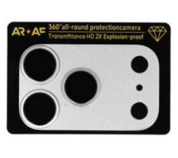 Slika 2 izdelka: Onasi zaščitno steklo za kamero Full Cover 360°, HD, aluminijast okvir, Anti-Fingerprint za iPhone 17 Pro Max - srebrna