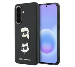 Slika 2 izdelka: Originalen KARL LAGERFELD ovitek Samsung Galaxy A57 - Heads Pins&Logo, Saffiano - črna zaščita - KLHCSA57PSFDHPOK