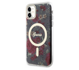 Slika izdelka: Originalni GUESS ovitek Flowers GUHMN61HCFWSA z Magsafe za iPhone 11 / iPhone XR - kaki