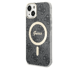 Slika izdelka: Originalni GUESS ovitek GUHMP13MH4STK z Magsafe za iPhone 13 6.1 - črn