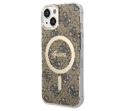 Slika izdelka: Originalni GUESS ovitek GUHMP14SH4STW z Magsafe za iPhone 14 6.1 - rjav