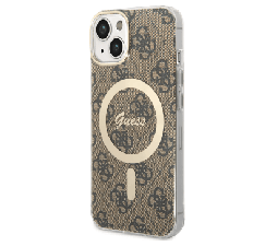 Slika 2 izdelka: Originalni GUESS ovitek GUHMP14SH4STW z Magsafe za iPhone 14 6.1 - rjav