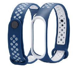 Slika 2 izdelka: Pašček za uro Xiaomi Mi Band 5 in 6 - modro bel