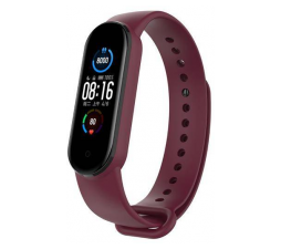 Slika izdelka: Pašček za uro Xiaomi Mi Band 5, Xiaomi Mi Band 6, Xiaomi Mi Band 7 - bordo rdeč