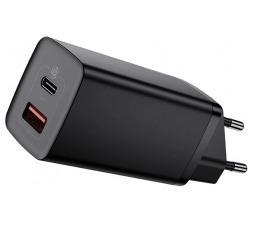 Slika izdelka: Polnilec Baseus GaN2 Lite Quick USB+C 65W EU (črn)
