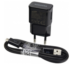 Slika 2 izdelka: SAMSUNG HIŠNI POLNILEC 220V ETA-U90EW+ECB-DU4AWE 2A z USB data kablom črn