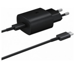 Slika 2 izdelka: SAMSUNG HIŠNI POLNILEC EP-TA800XBE Super Fast Charge (Type C) in podatkovni kabel EP-DA705BBE (Type C - Type C) - črn