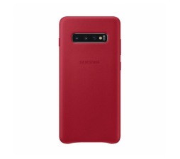 Slika izdelka: SAMSUNG original usnjen ovitek EF-VG975LRE za SAMSUNG Galaxy S10 Plus G975 - zaščita zadnjega dela - rdeč