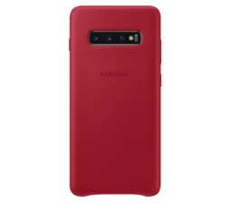 Slika 2 izdelka: SAMSUNG original usnjen ovitek EF-VG975LRE za SAMSUNG Galaxy S10 Plus G975 - zaščita zadnjega dela - rdeč