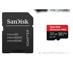 Slika izdelka: SDHC SANDISK MICRO 32GB EXTREME PRO, 100/90MB/s, UHS-I Speed Class 3, V30, adapter