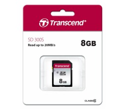Slika 2 izdelka: SDHC TRANSCEND 8GB 300S, 95/45MB/s, C10, UHS-I Speed Class 1 (U1)