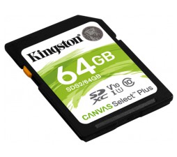 Slika izdelka: SDXC KINGSTON 64GB CANVAS SELECT Plus, 100MB/s, C10 UHS-I U1 V10