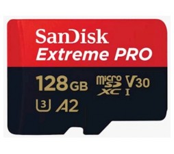 Slika izdelka: SDXC SANDISK MICRO 128GB EXTREME PRO, 170/90MB/s, UHS-I Speed Class 3, V30, adapter