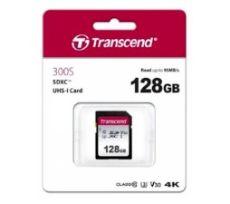 Slika 2 izdelka: SDXC TRANSCEND 128GB 300S, 95/45MB/s, C10, UHS-I Speed Class 3 (U3), V30