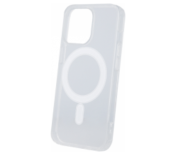 Slika izdelka: Silikonski ovitek ANTISHOCK MagSafe za iPhone 15 Pro Max - prozoren