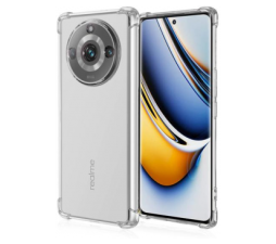 Slika 2 izdelka: Silikonski ovitek ANTISHOCK za Realme 11  - prozoren