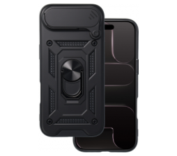 Slika 2 izdelka: Silikonski ovitek Armor Ring z zaščito kamere za iPhone 17 Air - črn