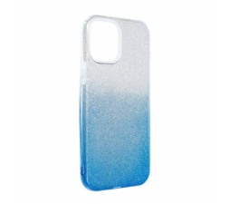 Slika izdelka: Silikonski ovitek z bleščicami Bling 2v1 za iPhone 13 Pro - srebrno modre
