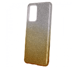 Slika izdelka: Silikonski ovitek z bleščicami Bling 2v1 za Samsung Galaxy A33 5G A336 - srebrno zlat