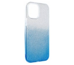 Slika 2 izdelka: Silikonski ovitek z bleščicami Bling 2v1 za iPhone 13 6.1 - srebrno modre