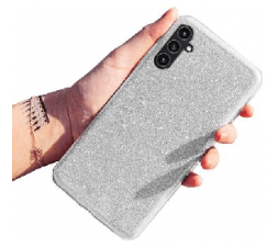 Slika 2 izdelka: Silikonski ovitek z bleščicami Bling za iPhone 13 6.1 - srebrn
