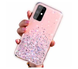 Slika izdelka: Silikonski ovitek z bleščicami SPARKLE za iPhone 12 Mini - roza